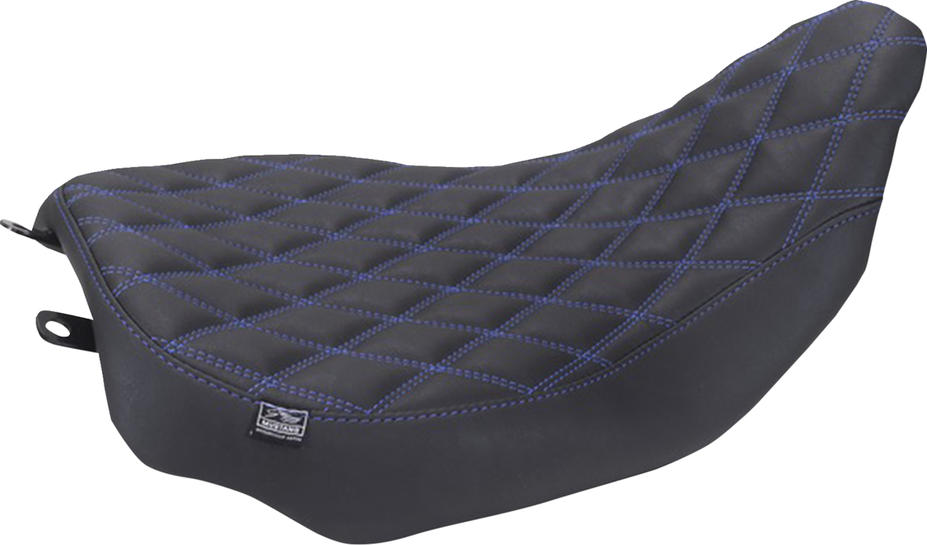 Mustang Runaround Blue Diamond Solo Seat fits 2023-2026 Harley Road Street Glide