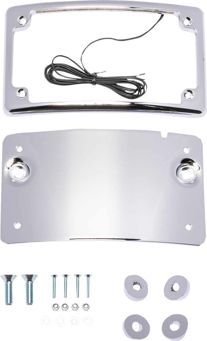 Kodlin Curved Chrome license Plate Kit for 2013-2024 Harley Touring FLHX FLTR