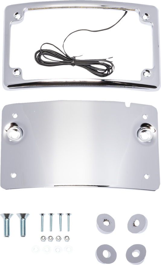 Kodlin Curved Chrome license Plate Kit for 2013-2024 Harley Touring FLHX FLTR