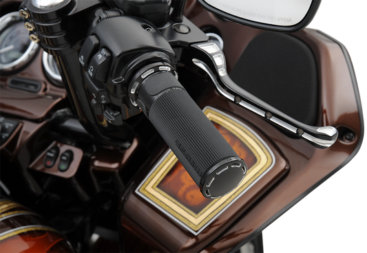 Arlen Ness TBW Slot Track Hand Grips for 2008-2024 Harley Davidson Models