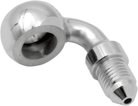 Drag Specialties Chrome 3/8" Steel 90 Degree Brake Line Banjo Fitting for Harley