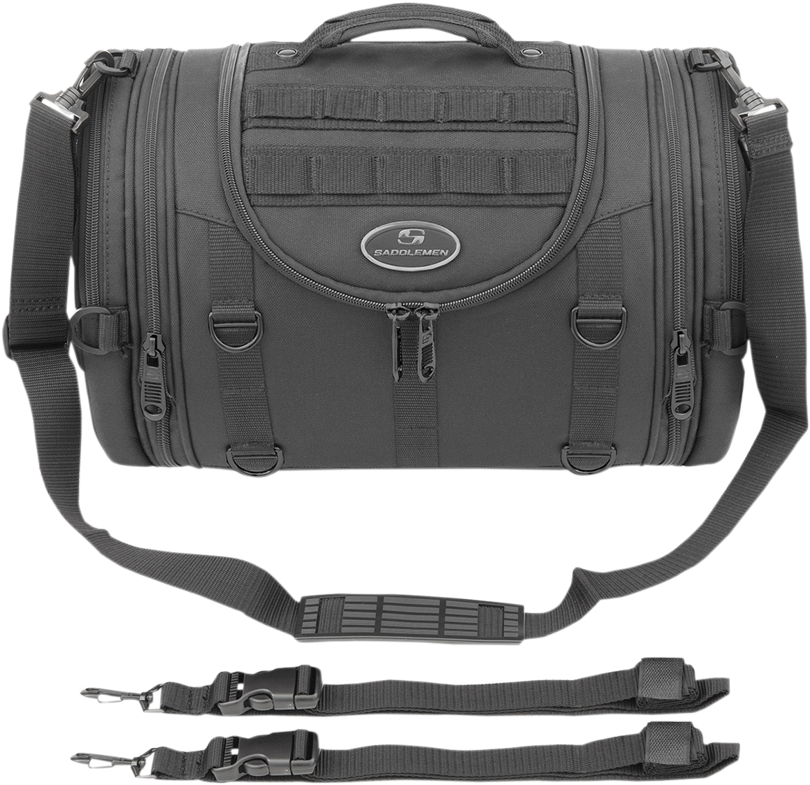 Saddlemen Black Textile Mesh R1300LXE Tactical Motorcycle Rack Bag for Harley