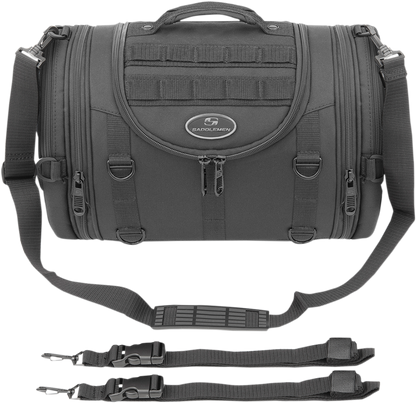 Saddlemen Black Textile Mesh R1300LXE Tactical Motorcycle Rack Bag for Harley