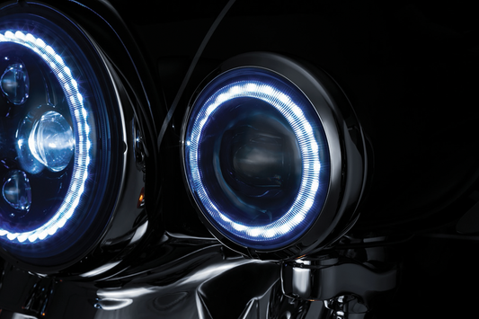 Kuryakyn 2466 4 1/2" Orbit Vision LED Passing Spot Lamps Spotlights for Harley