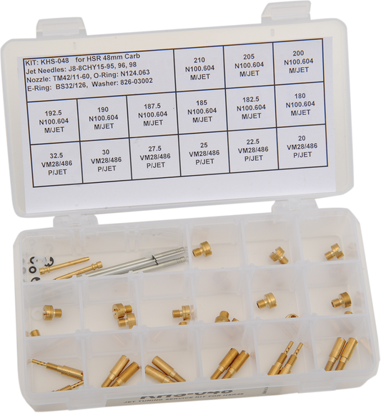 Mikuni HSR48 Brass Carburetor Jet Assortment Kit fits Harley Davidson