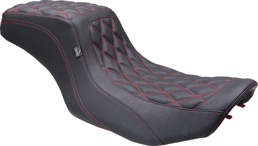 Mustang Squareback Red Diamond Stitch Seat for 2023-2025 Harley Touring FLHX