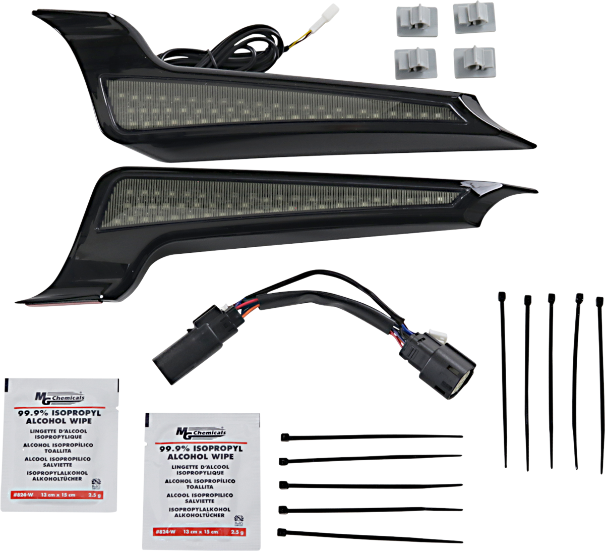 Custom Dynamics Black LED Fascia Panel Lights 2014-2023 Harley Touring Models