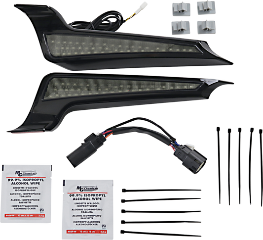 Custom Dynamics Black LED Fascia Panel Lights 2014-2023 Harley Touring Models