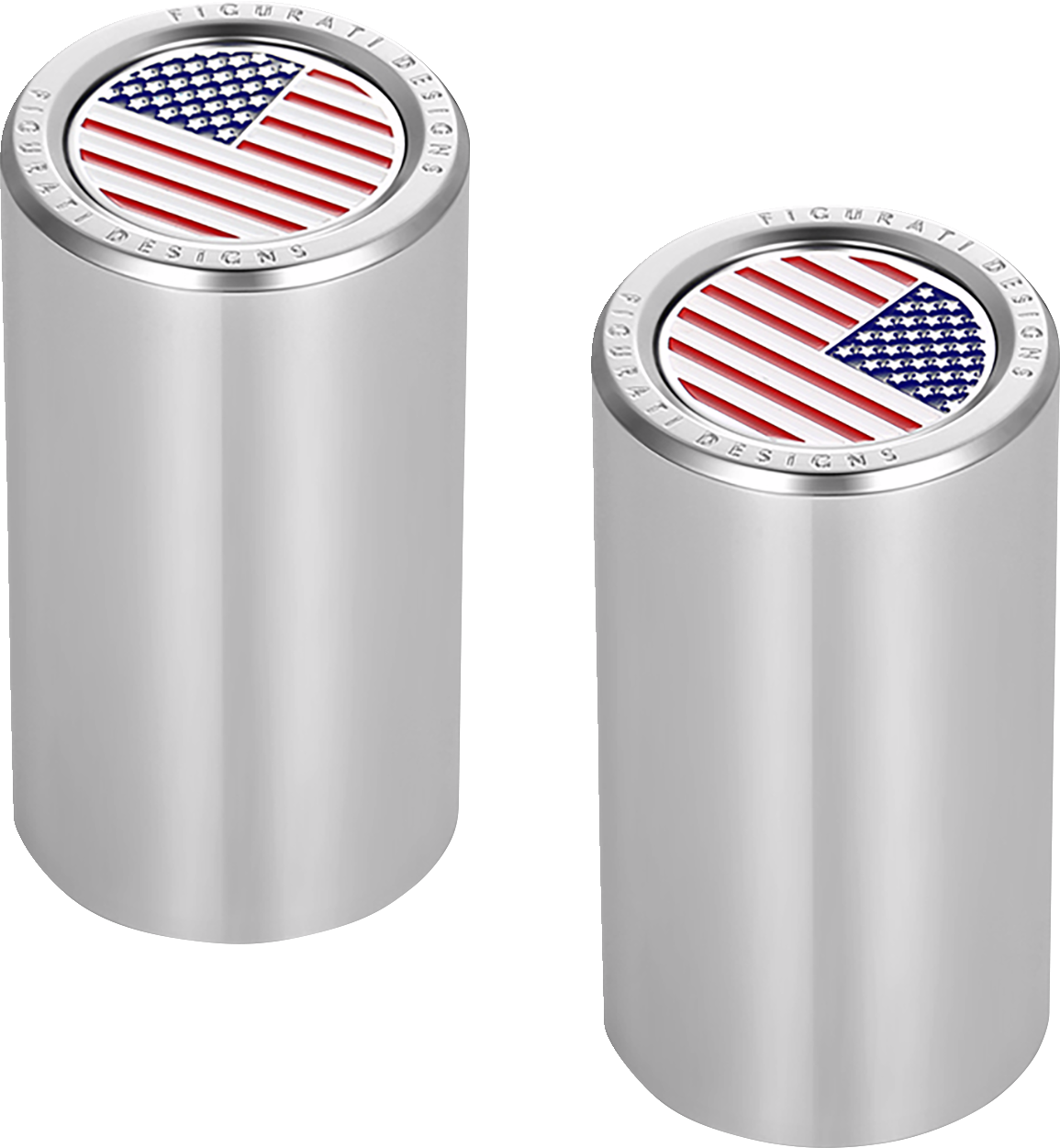 Figurati Designs American Flag Long Magnetic Docking Hardware Covers for Harley