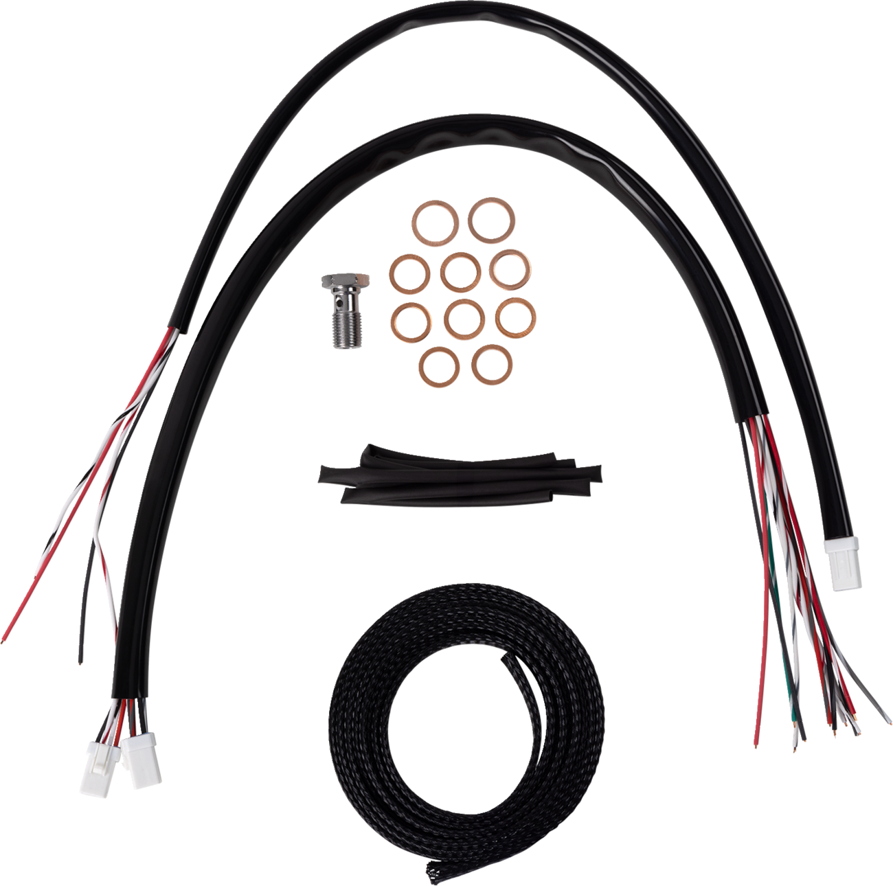 La Choppers Complete 12"-14" Handlebar Black Cable Kit for 23-26 Harley Touring