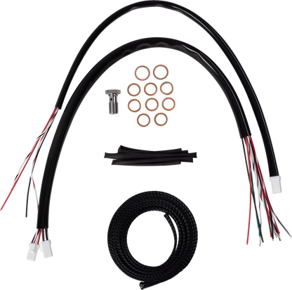 La Choppers Complete 12"-14" Handlebar Black Cable Kit for 23-26 Harley Touring
