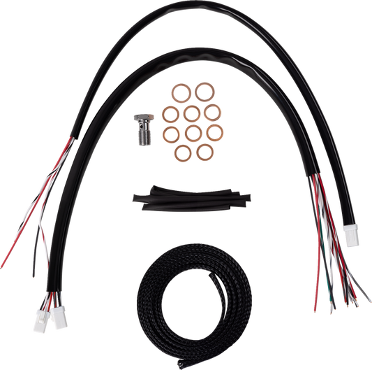 La Choppers Complete 12"-14" Handlebar Black Cable Kit for 23-26 Harley Touring