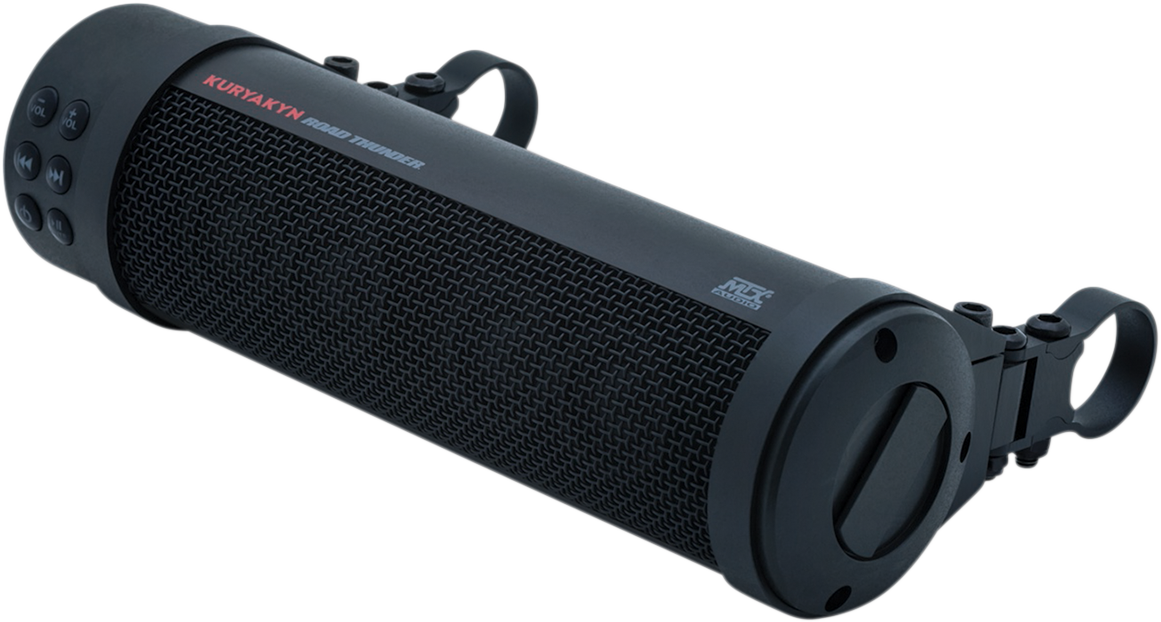 Kuryakyn 2720 Road Thunder Black 300w Handlebar Speaker Sound Bar for Harley