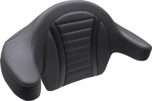 Mustang King Tour Pak Deluxe Black Backrest Pad for 2023-2025 Harley Touring