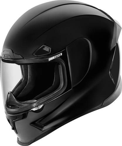 Icon Airframe Pro Solid Gloss Black Full Face Adult Street Motorcycle Helmet