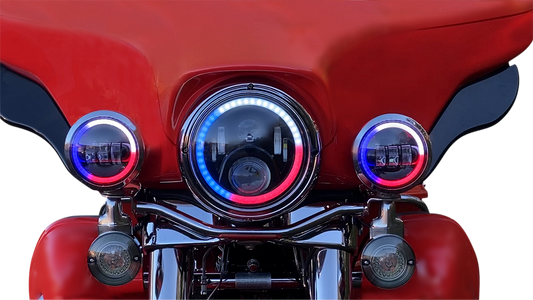 Custom Dynamics ProGlow 7" Motorcycle LED Headlight 94-13 Harley Touring FLHX