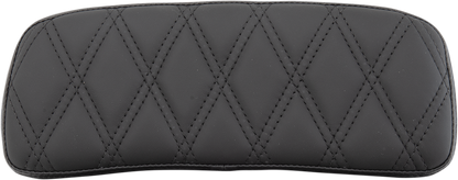 Drag Specialties Black Diamond Stitched Vinyl Chopped Tour Pack Pad for Harley