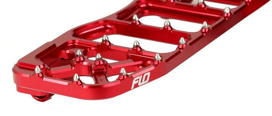 Flo V5 Red Driver Floorboards Foot Boards 1980-24 Harley Softail Touring Models