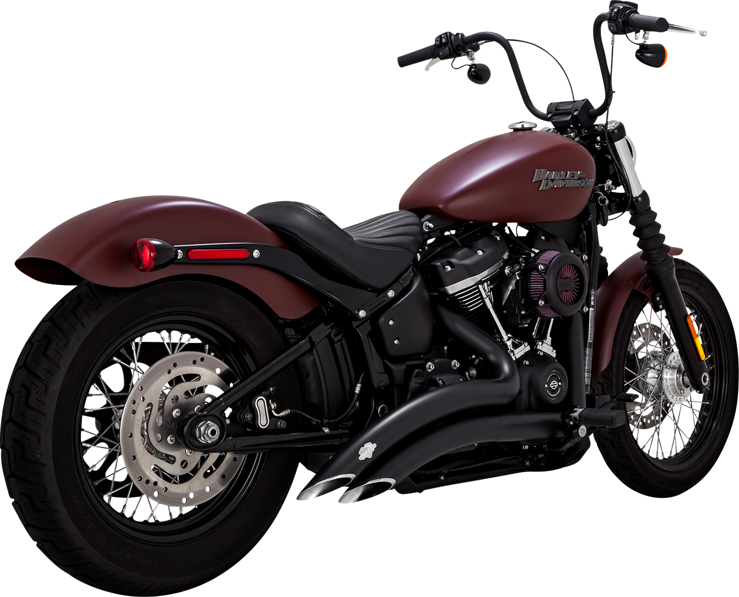 Vance & Hines Big Radius 2-2 Black PCX Exhaust System 18-24 Harley Softail 46377