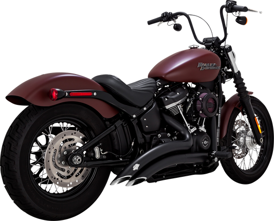 Vance & Hines Big Radius 2-2 Black PCX Exhaust System 18-24 Harley Softail 46377