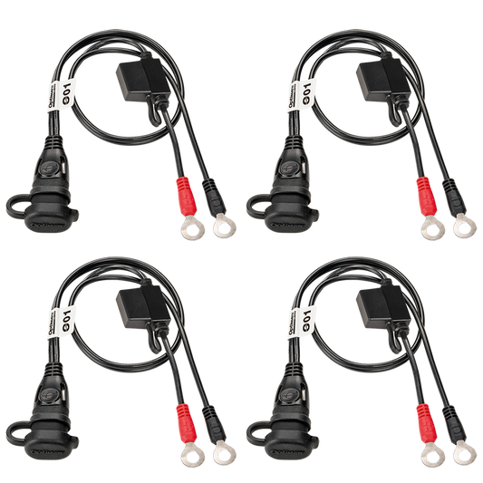Tecmate Optimate Four Black 20" Battery Ring Terminal Eyelet SAE Plug Pigtail
