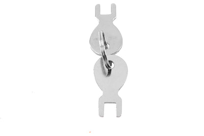 VTwin Chrome Teardrop Toolbox Replacement Keys for Harley Davidson