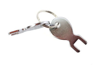 VTwin Chrome Teardrop Toolbox Replacement Keys for Harley Davidson