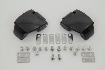 VTwin Wyatt Gatling Black Tour Pack Hinge Kit for 1988-2013 Harley Touring FLT