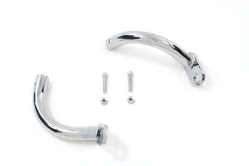 VTwin Chrome Rear Saddlebag Guard Eliminator Brackets 1997-2008 Harley Touring