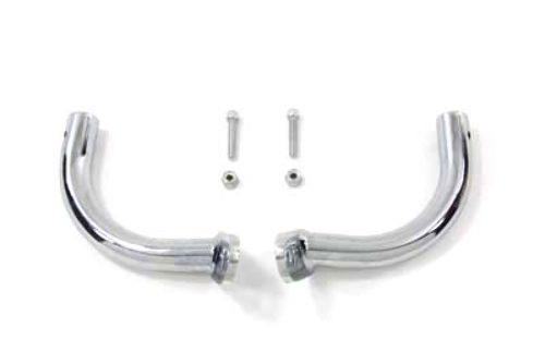 VTwin Chrome Rear Saddlebag Guard Eliminator Brackets 1997-2008 Harley Touring