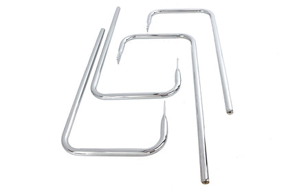 Vtwin Chrome Saddlebag Rail Set fits 1993-2008 Harley Touring Electra Glide FLT