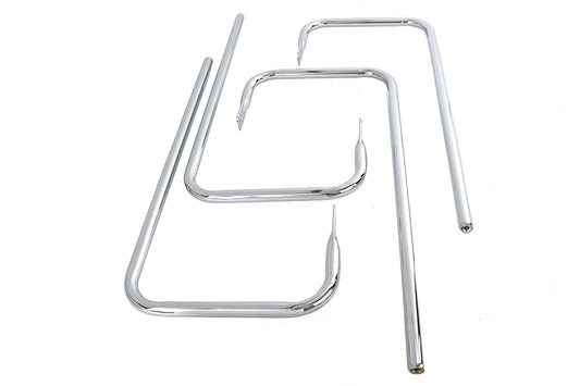Vtwin Chrome Saddlebag Rail Set fits 1993-2008 Harley Touring Electra Glide FLT