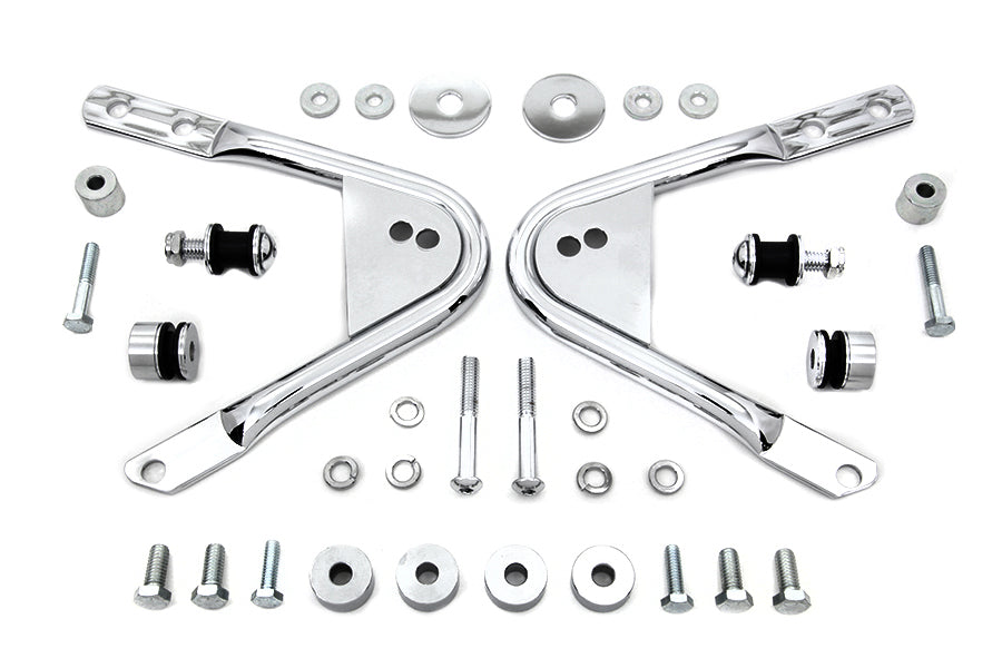 VTwin Detachable Solo Luggage Rack Docking Hardware Kit 1997-2008 Harley Touring