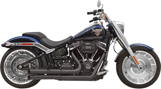 Bassani Black Pro Street Exhaust System 2018-2020 Harley Fat Boy FXBR FLFB FXBRS