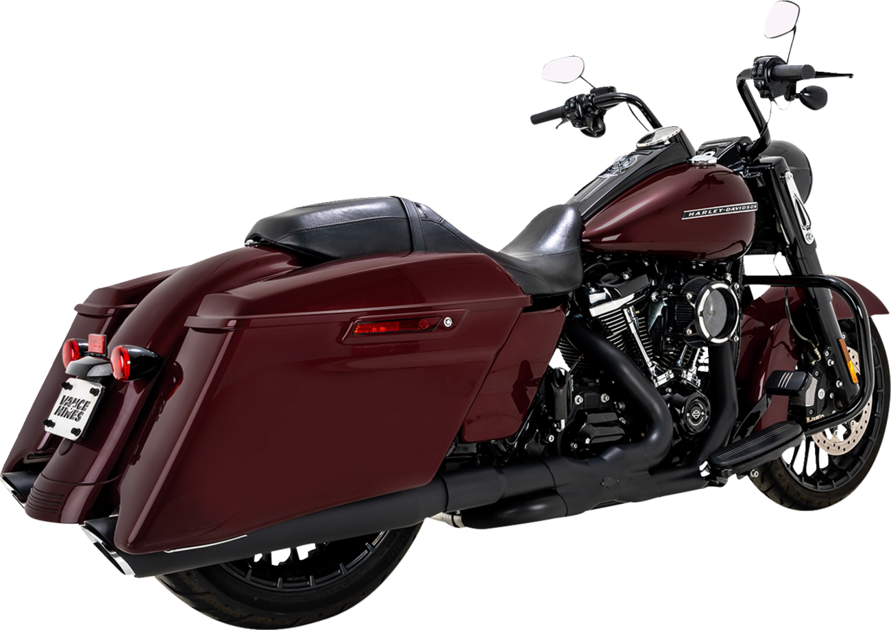 Vance & Hines Twin Slash Black Slip On Mufflers for 2017-2024 Harley Touring M8