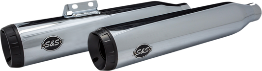 S&S Grand National Chrome 50 State Legal Slip on Mufflers 18-20 Harley Softail