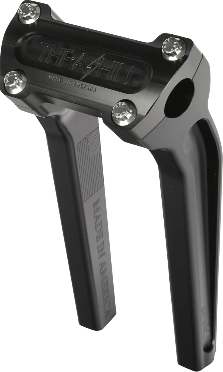 Thrashin Supply Black 9.5" Pullback Motorcycle Handlebar Risers for Harley