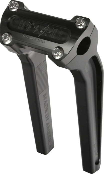 Thrashin Supply Black 9.5" Pullback Motorcycle Handlebar Risers for Harley