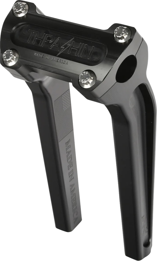 Thrashin Supply Black 9.5" Pullback Motorcycle Handlebar Risers for Harley