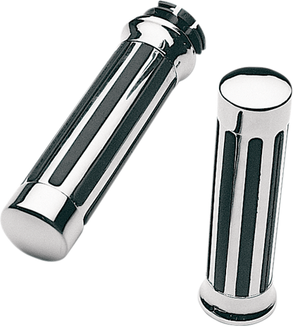 Pro One Chrome 1" Motorcycle Hand Grips 1987-2018 Kawasaki Vulcan Suzuki Yamaha