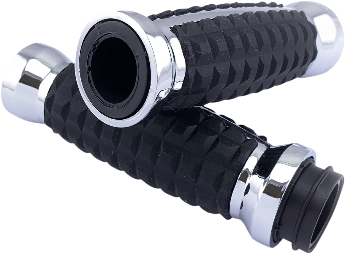 Drag Specialties Grenade 1" Hand Grips for 2008-2024 Harley Touring Softail