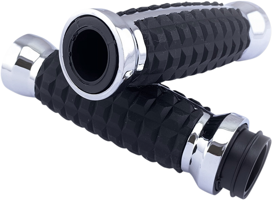 Drag Specialties Grenade 1" Hand Grips for 2008-2024 Harley Touring Softail