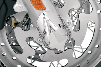 Russ Wernimont Chrome 41mm Front Axle Covers 1985-2017 Harley Dyna Touring FXST