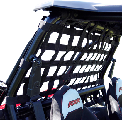 Kimpex Black Polyester UTV Side by Side Rear Net 2011-21 Polaris RZR 570 EPS 570