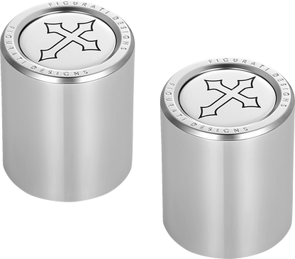 Figurati Designs Cross Short Magnetic Docking Hardware Covers for Harley