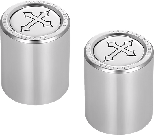 Figurati Designs Cross Short Magnetic Docking Hardware Covers for Harley