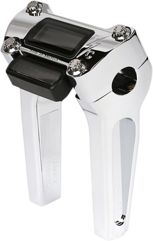 Thrashin Chrome 6" Straight Gauge Cutout Handlebar Risers for 2018-2025 Softail