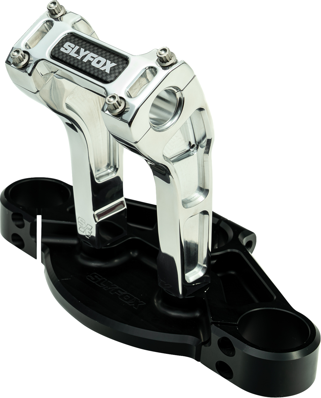Slyfox 6" Raw 1-1/8" Clamping Pullback Handlebar Riser Kit for Harley Davidson