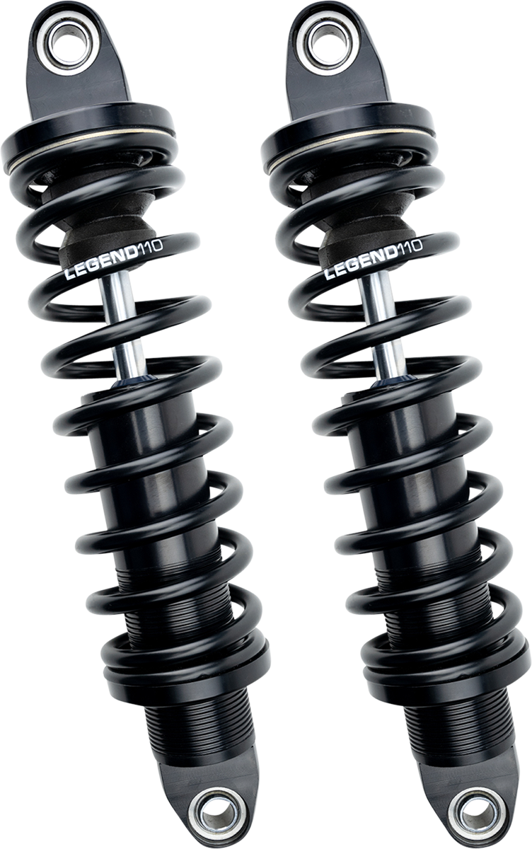 Legend Revo Black 12" Heavy Duty Rear Shocks for 1991-2017 Harley Dyna FXD