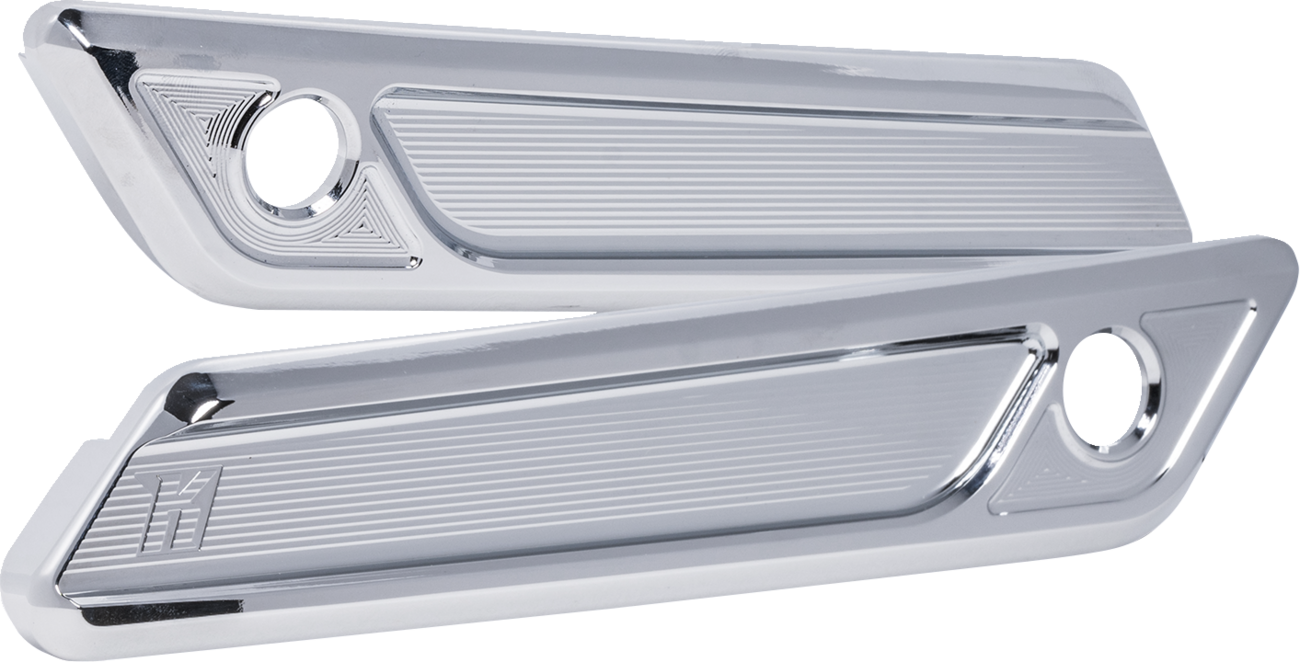 Kodlin Slant Chrome Saddlebag Latch Covers fits 2023-2025 Harley Touring K59491